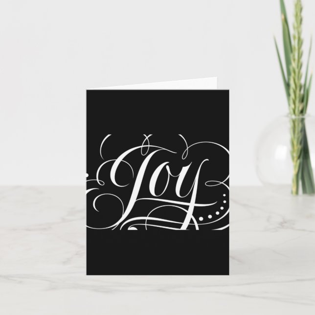 Joy To The World Fancy Swirly Girly Christmas T Sh Karte (Vorderseite)