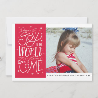 Joy to the World Flat Photo Card Feiertagskarte