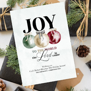 Joy to the World Holiday Card Einladung
