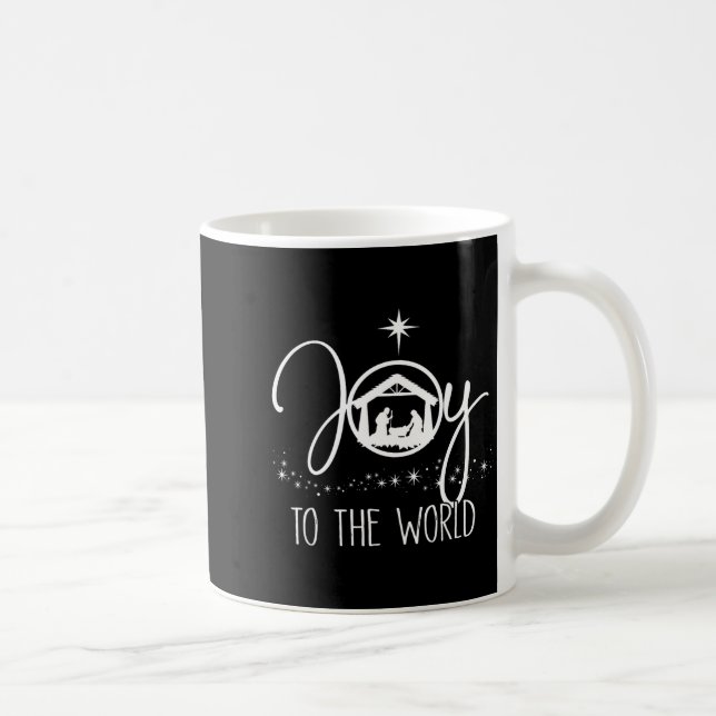 Joy To The World Jesus Christian Nativity Scence C Kaffeetasse (Rechts)
