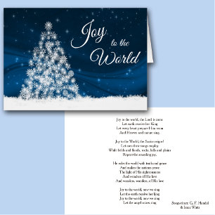 Joy to the World Lyrics Christmas Card