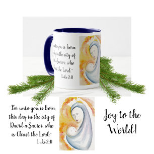 Joy to the World Madonna and Child - Zweifarbige T Tasse