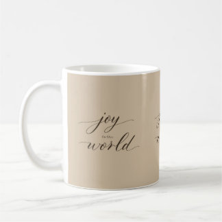 Joy to the World Minimal Christmas Script Mug Kaffeetasse