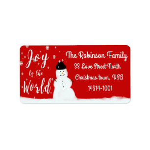 Joy to the World Personnalisez les étiquettes