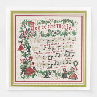 Joy to the World Song Sheet Serviette