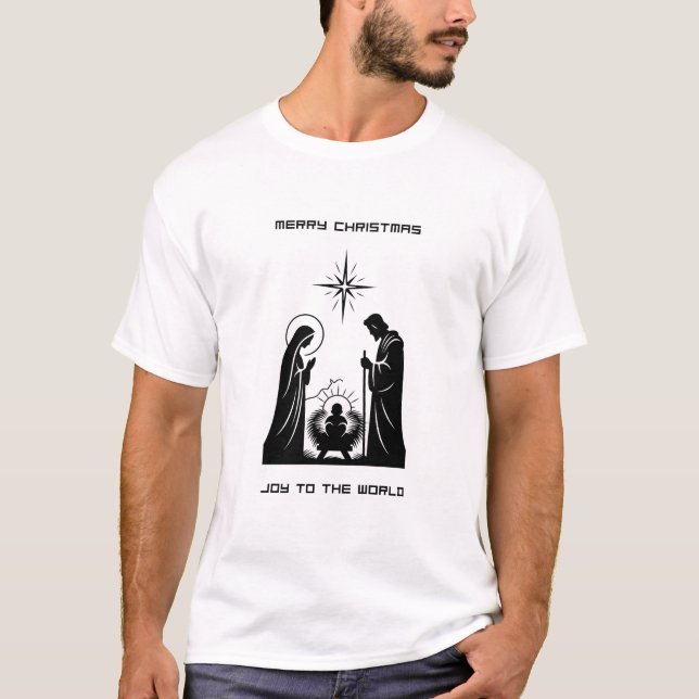 Joy to the World T-Shirt | Minimalist Nativity (Devant)