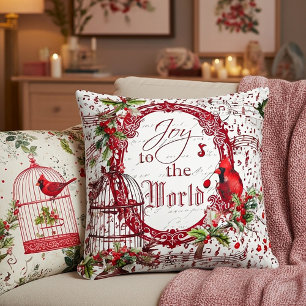 Joy to the world throw pillow kissen