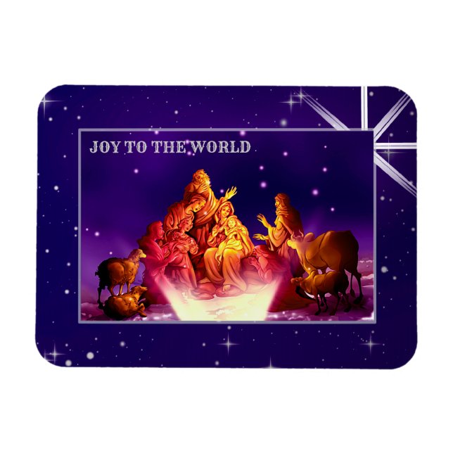 Joy to The World. Verehrung der Hirten Magnet (Horizontal)