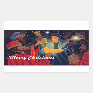 Joy to The World. Weihnachtsgeschenke Rechteckiger Aufkleber