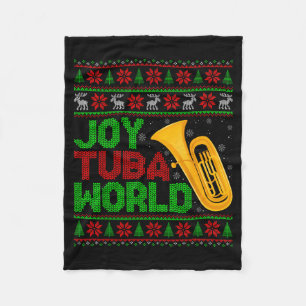Joy Tuba Weltmusikliebhaber Xmas Tuba Hässliches W Fleecedecke