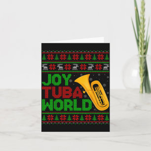 Joy Tuba Weltmusikliebhaber Xmas Tuba Hässliches W Karte