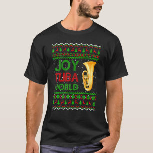 Joy Tuba World Music Xmas Ugly Tuba Weihnachten T-Shirt