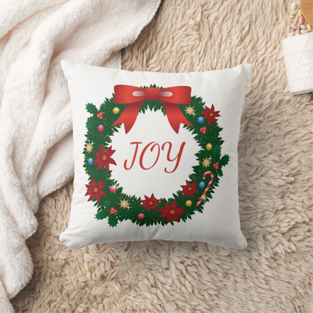 "Joy" Typografie Weihnachtsfeier Kissen (Decke)