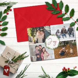 Joy Typografy Script Wreath 4 Foto Weihnachten
