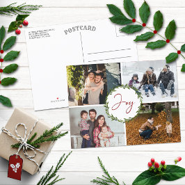 Joy Typografy Script Wreath 4 Foto Weihnachten