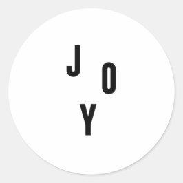 Joy typography runder aufkleber