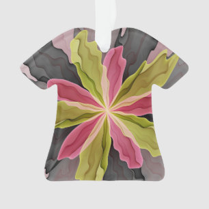 Joy, Vert rose Anthracite Imaginaire Fleur Fractal