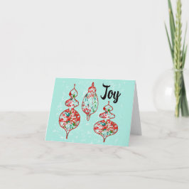 Joy Vintage-Style Holiday Card Karte