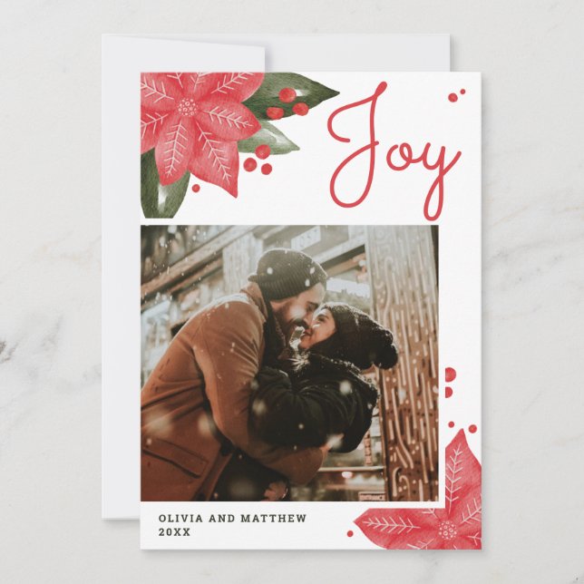 Joy. Weihnachten Weihnachten - Roter Blumenstrauß  (Vorderseite)