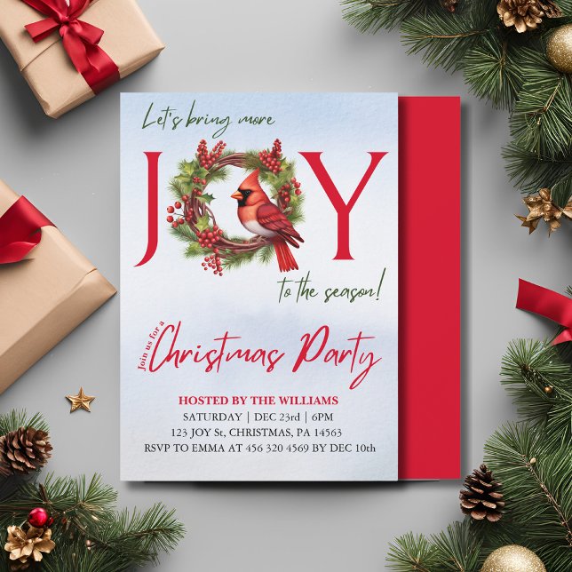 Joy | Weihnachts-Party Einladung (Invite them to the Christmas party you'll host with this modern invitation. Grab yours today!)