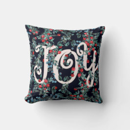 Joy! Weihnachts-Rotes Beerenmuster Kissen