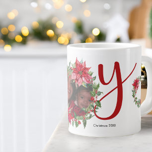JOY Weihnachtsgirlande Foto Jumbo-Tasse