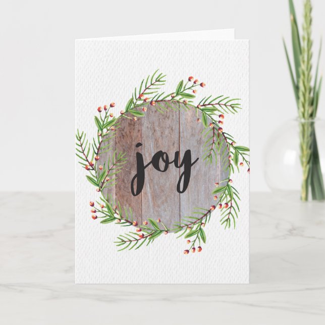 Joy - Weihnachtsgrüße-Karte Feiertagskarte (Vorderseite)