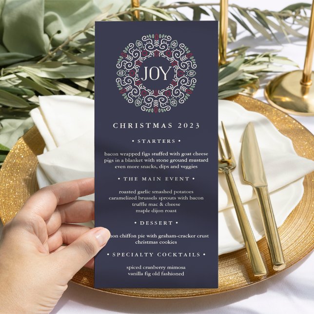 Joy | Weihnachtsmenü Menükarte (Von Creator hochgeladen)