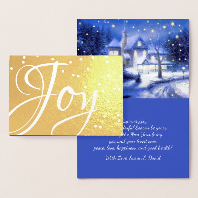 Joy. Weihnachtsurlaub Luxus Folienkarte (Anzeige)