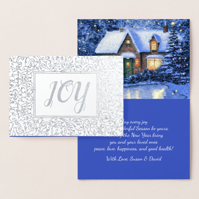 Joy. Weihnachtsurlaub Luxus Folienkarte (Anzeige)