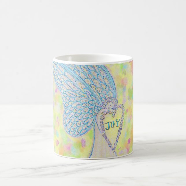 Joy White Guardian Angel Art Coffee Cup oder Tasse (Mittel)