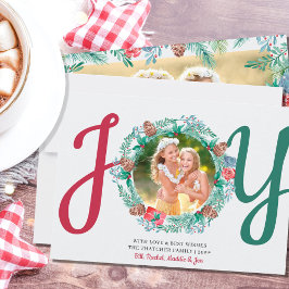 JOY Winter Foliage 2 Foto Wasserfarbe Feiertagskarte