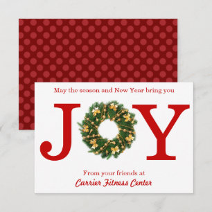 Joy Wreath Business - 3x5 Weihnachtskarte Einladung