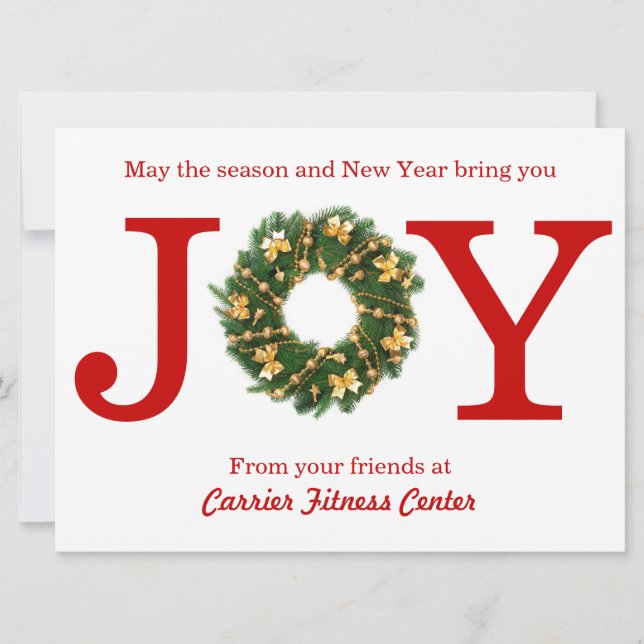 Joy Wreath Business - Carte de Noël 6x8 (Devant)