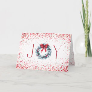 Joy Wreath Christmas Card Karte
