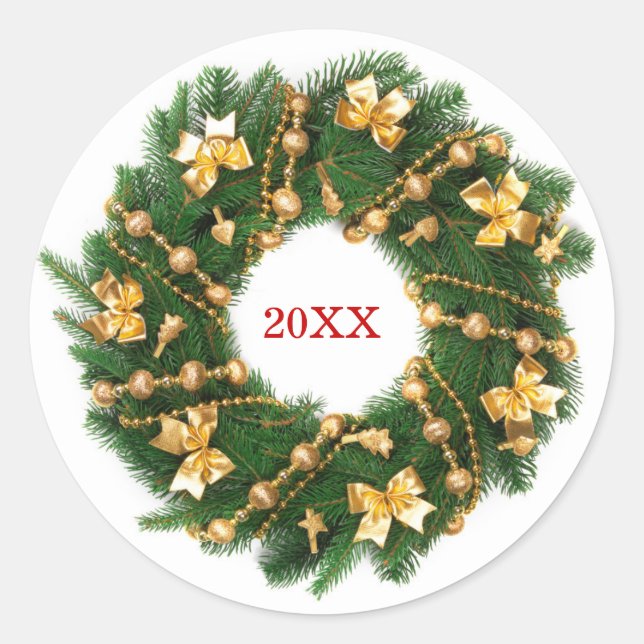 Joy Wreath - Circle Sticker (Vorderseite)