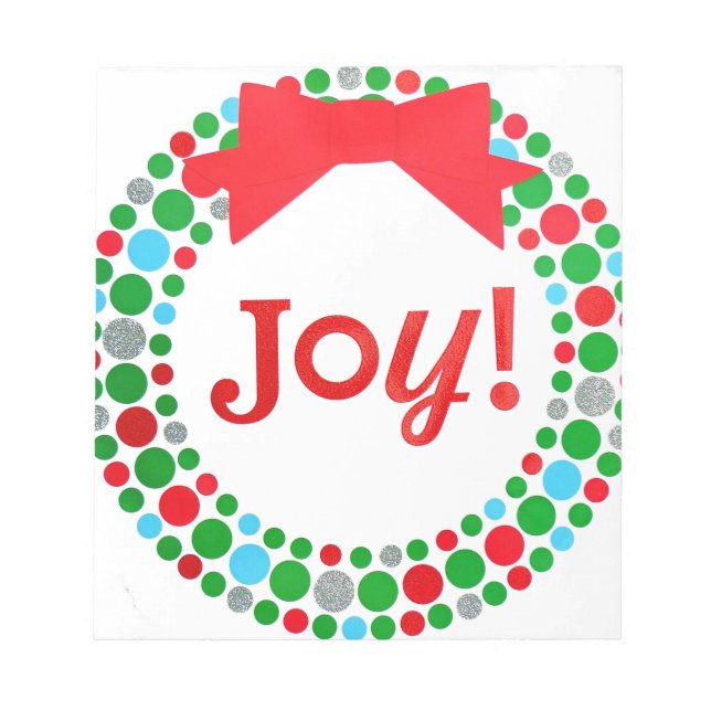 Joy Wreath Notizblock (Vorderseite)