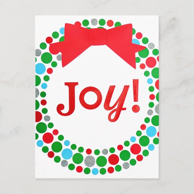 Joy Wreath Postkarte (Vorderseite)