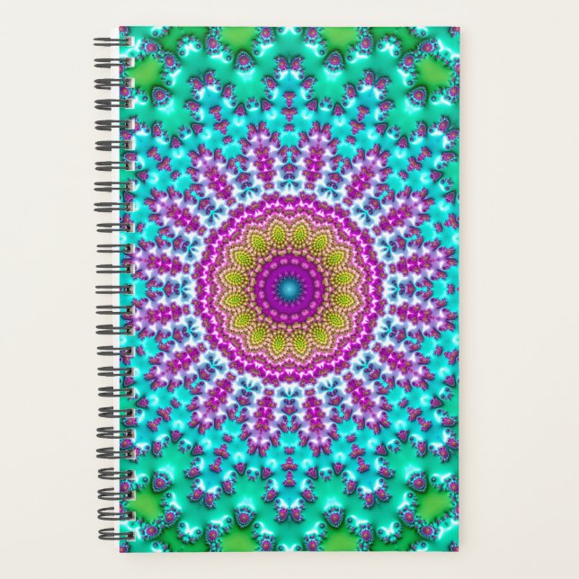 Joyau super Coloré Tone Boho Fractal Mandala (Devant)