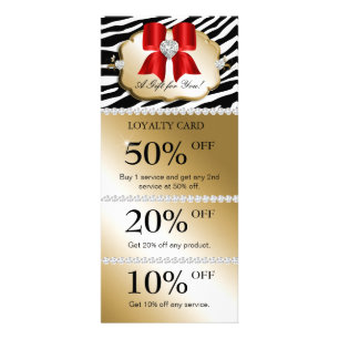 Joyaux de Noël Spa Cartes de marketing Zebra Gold 