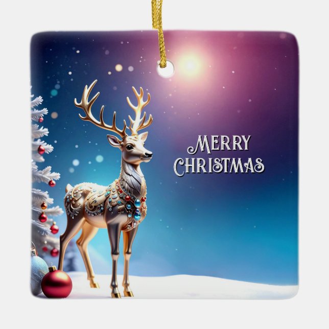 Joyaux de rennes Noël Ornement de Noël (Devant)