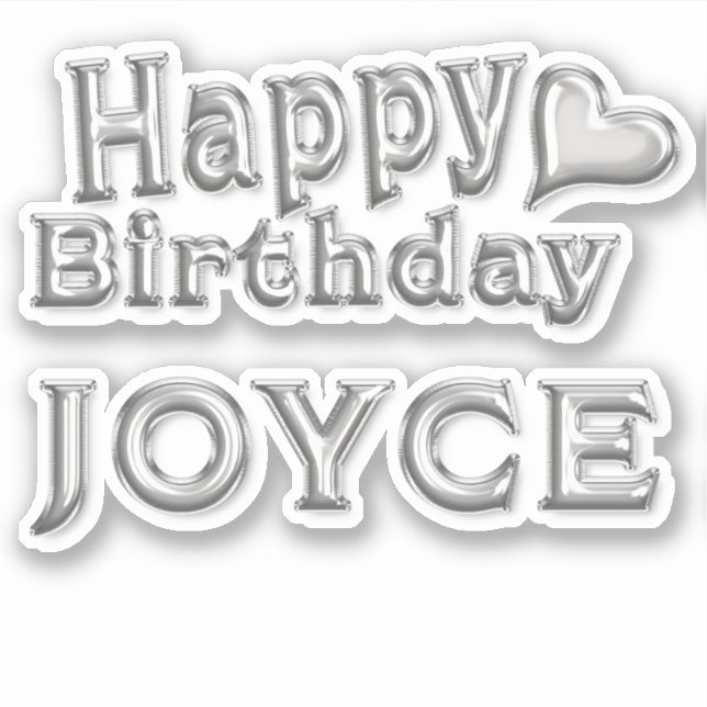 Joyce Happy Birthday Autocollants (Devant)
