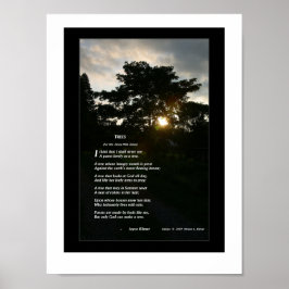 Joyce Kilmer Gedicht "Bäume" Poster mit Foto