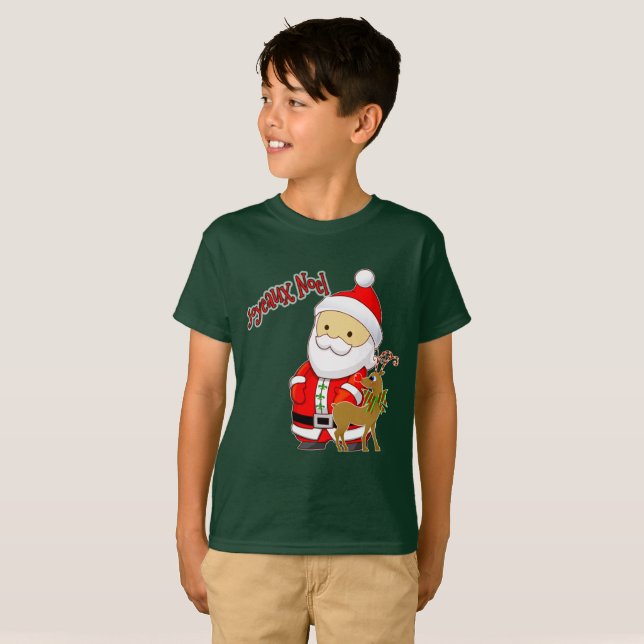 Joyeaux Weihnachten scherzt WeihnachtsT - Shirt (Vorne ganz)