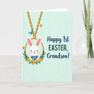 Joyeuse 1ère Pâques Carte pour Petit-Fils