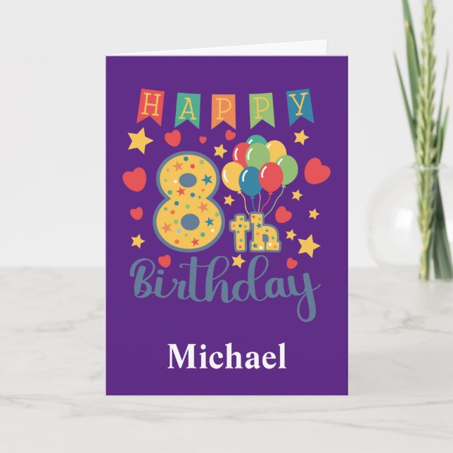 Joyeuse carte d'anniversaire 8 (Devant)