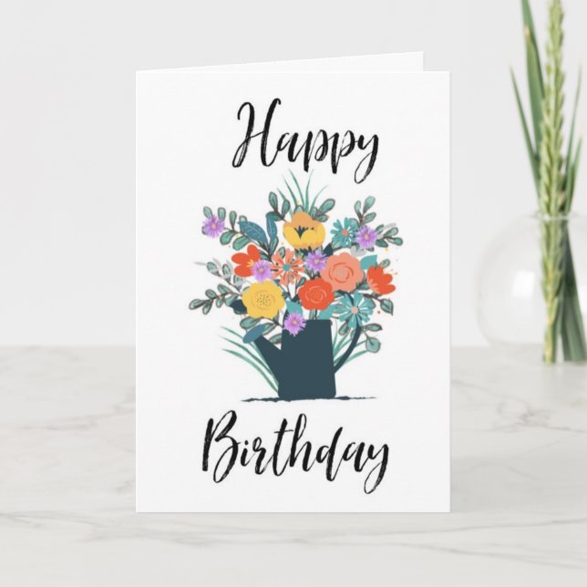 Joyeuse carte d'anniversaire arrosage Can (Devant)