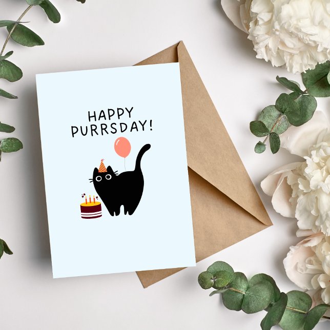 Joyeuse carte d'anniversaire de chat du jour du jo (Créateur téléchargé)