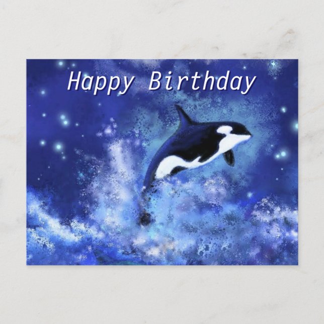 Joyeuse carte d'anniversaire de la baleine tueuse  (Devant)