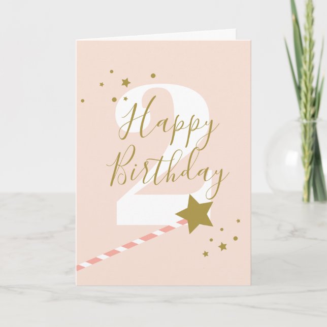 Joyeuse carte d'anniversaire de princesse âge 2 (Devant)